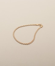 K18ベネフラット三つ編み ブレスレット