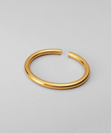 シルバー ホロウフレキシブルバングルL GP