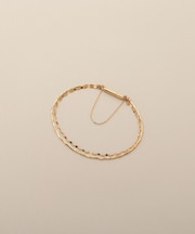 K18カットビーズ×フラワークロスマグネット バングル