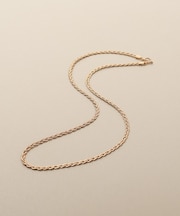 K18ベネフラット三つ編み ネックレス