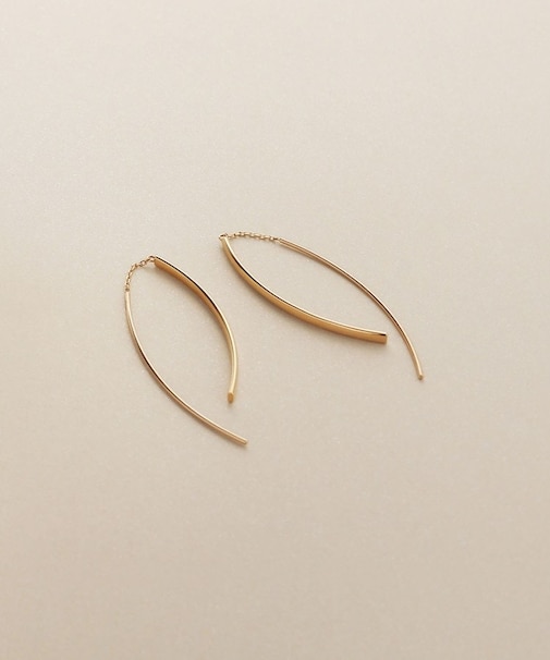 K10中空アーチフリンジ ピアス大