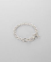 シルバー ミックスリンクマンテルブレスレット