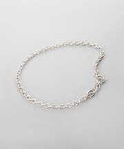 シルバー ミックスリンクマンテルネックレス