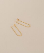 K10クリスクロスチェーンフープ スタッドピアス