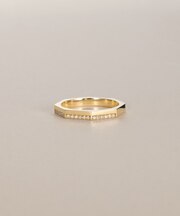 K10ダイヤモンド 面取りダイヤセパレート リング