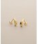 K18中空ペアシェイプカーブ スタッドピアス