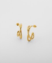 シルバー クロスオービットピアス GP