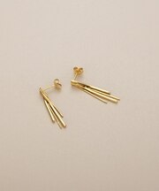 K18コンパクトMIXフリンジ スタッドピアス