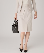 【洗える／日本製／ジャージ素材】ラップ風タイトスカート