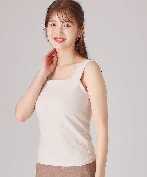 【洗える／日本製】ベアトップ風キャミソール