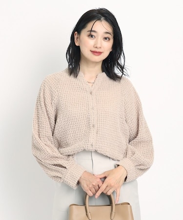 【洗える】フェザーシフォンのブラウス