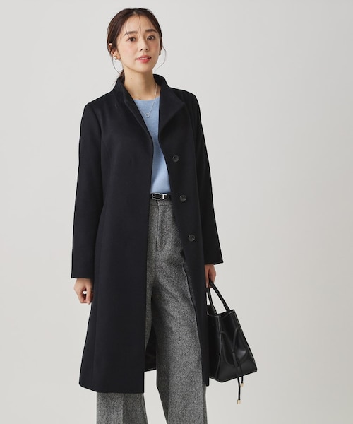 クードシャンス　2024冬新作　ショートコート　ブラック　38 クードシャンス COUP DE CHANCE 【日本製／ショートコート】スカートに