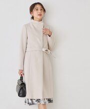 【カシミヤ混/日本製】スタンドウィングカラーコート