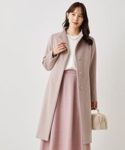 【カシミヤ混/日本製】スタンドウィングカラーコート