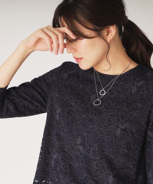 【洗える】レースブラウス