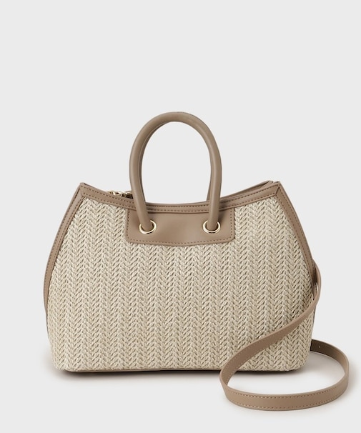 ナチュラル麻調バッグ