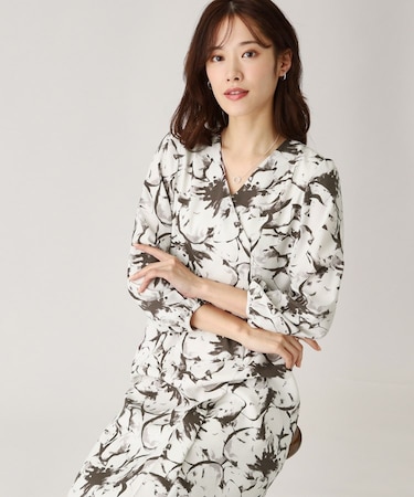 【洗える／日本製】オリジナルプリントのワンピース