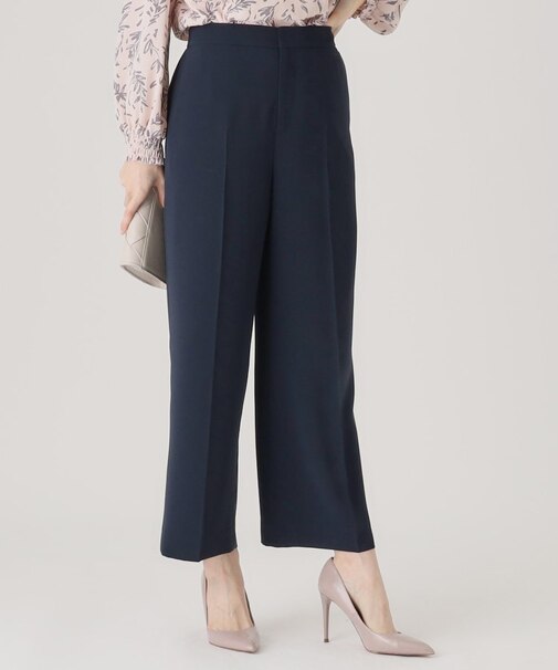 【洗える/ウエストゴム】ストレートワイドパンツ