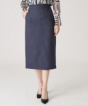 【洗える／日本製】デニム調ナロータイトスカート