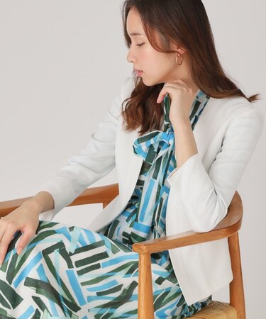 【手洗い可／日本製】ノーカラージャケット