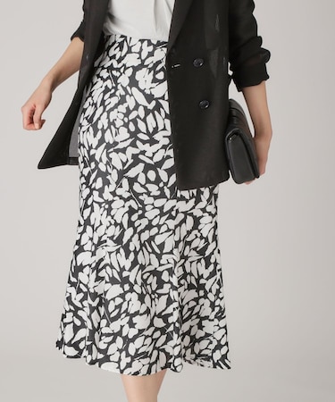 【洗える/日本製/ウエスト一部ゴム】マーメイドスカート