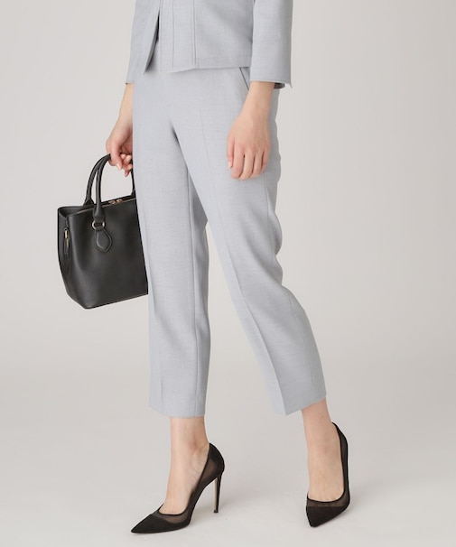 【手洗い可/日本製】タックレテーパードパンツ