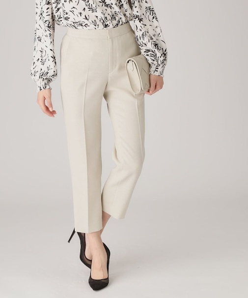 【手洗い可/日本製】タックレテーパードパンツ