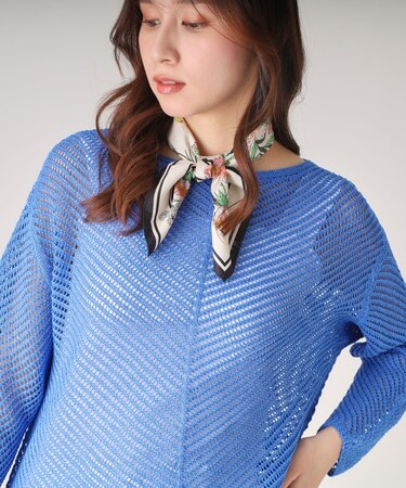 【洗える／日本製】和紙混ニットプルオーバー