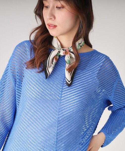 【洗える／日本製】和紙混ニットプルオーバー