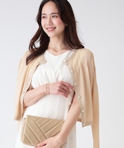 【洗える／シアー感】ラメ混ニットカーディガン