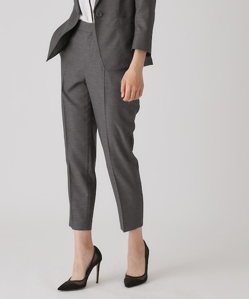 【手洗い可/日本製】スリムテーパードパンツ