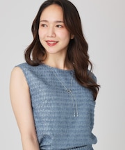 【手洗い可／日本製】ジャガードブラウス