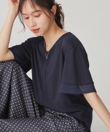 【手洗い可】リラクシージャージトップス