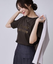 【手洗い可／日本製／箔プリント】ロゴTシャツ