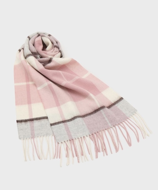 ウールチェックマフラー