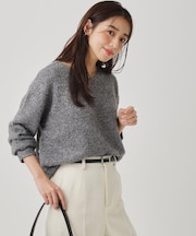 【手洗い可】フェザーラメニットトップス