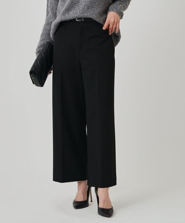 【手洗い可】ストレートワイドパンツ