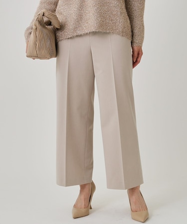 【手洗い可】ストレートワイドパンツ