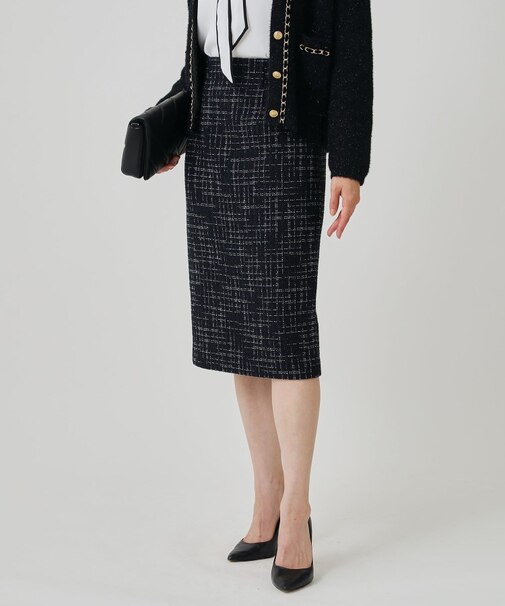 【日本製】ツイードタイトスカート