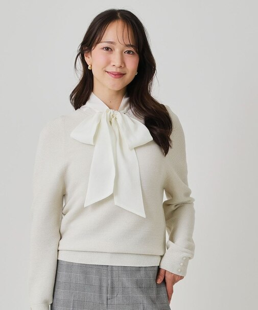 【手洗い可／日本製／ホールガーメント】ラメ混ドルマンニットトップス