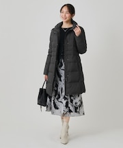 【フランス産ホワイトダックダウン/FP800保温性◎/抗菌防臭/手洗い可】ロングダウンコート