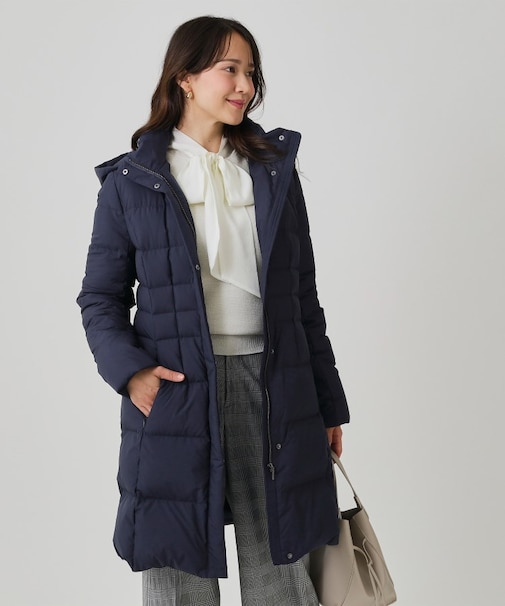 【フランス産ホワイトダックダウン／FP800保温性◎／抗菌防臭／手洗い可】ロングダウンコート