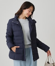 【フランス産ホワイトダックダウン／FP800保温性◎／抗菌防臭／手洗い可】ミドル丈ダウンコート