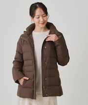 【フランス産ホワイトダックダウン／FP800保温性◎／抗菌防臭／手洗い可】ミドル丈ダウンコート