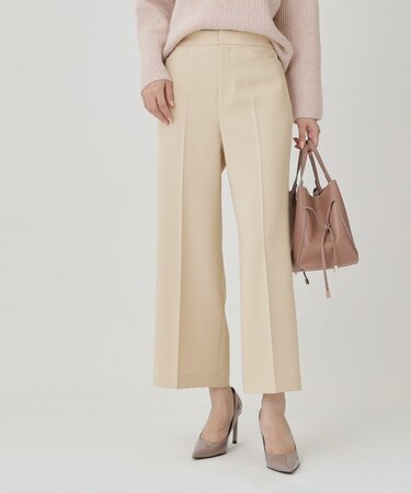 【手洗い可】ストレートワイドパンツ