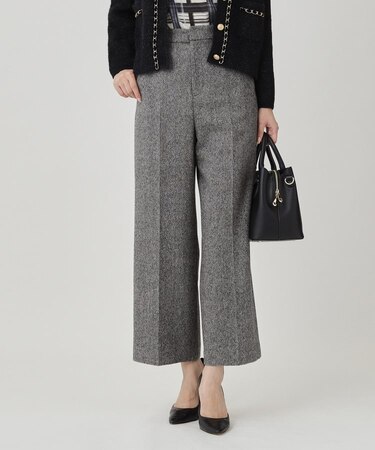 【日本製】ラメ入りツイードパンツ