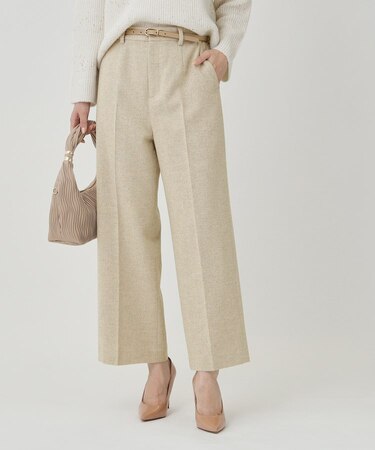 【日本製】ラメ入りツイードパンツ