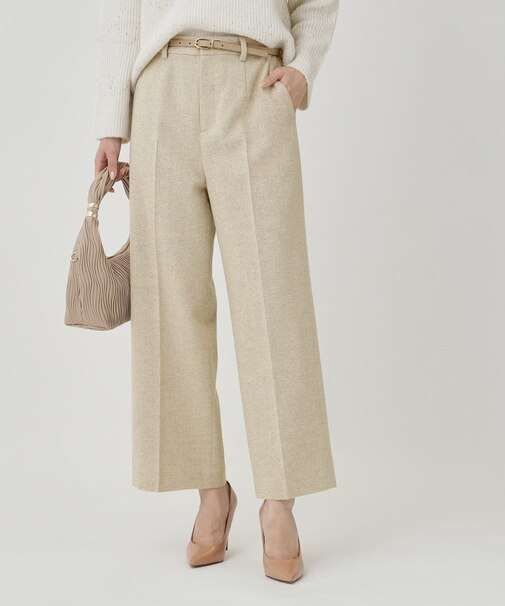 【日本製】ラメ入りツイードパンツ