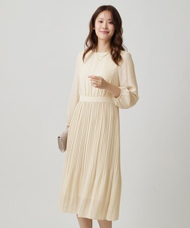 【一枚着／ジャケットイン】プリーツワンピース