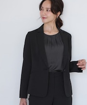 【手洗い可／日本製／伸縮性／スーツ可】テーラードジャケット